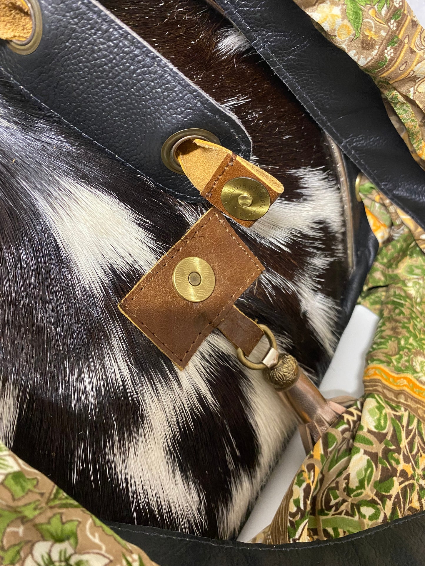 Borsa in pelle e cavallino
