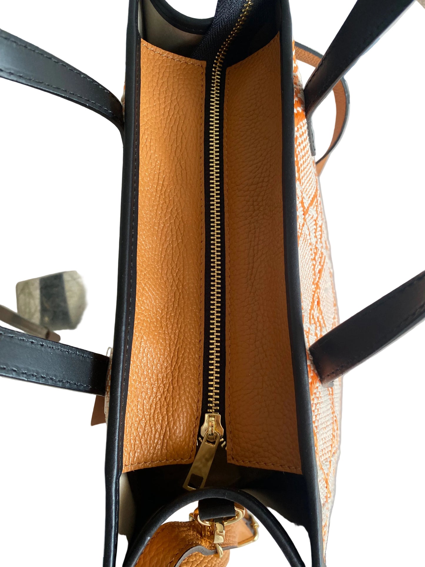 Borsa in pelle & canvas