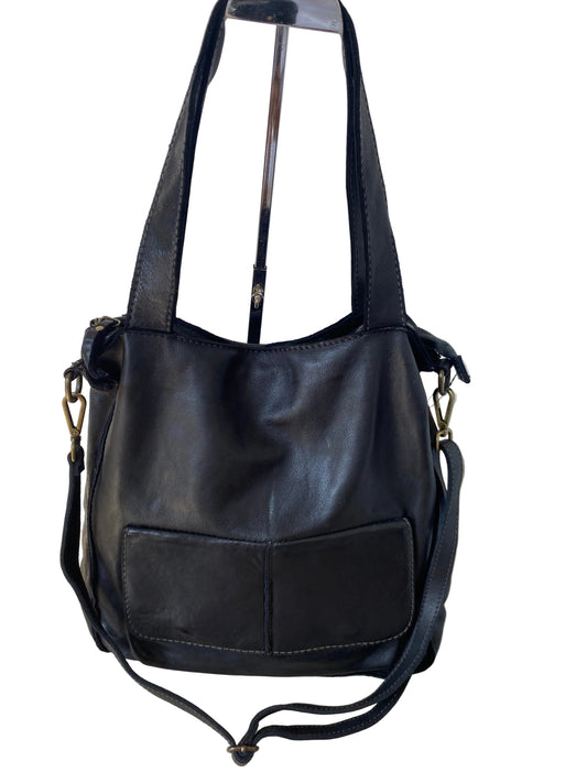 Borsa in pelle lavata