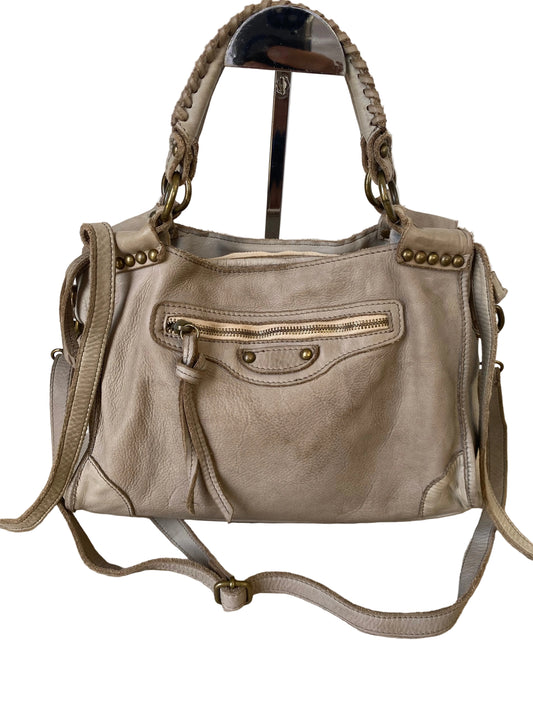 Borsa in pelle lavata