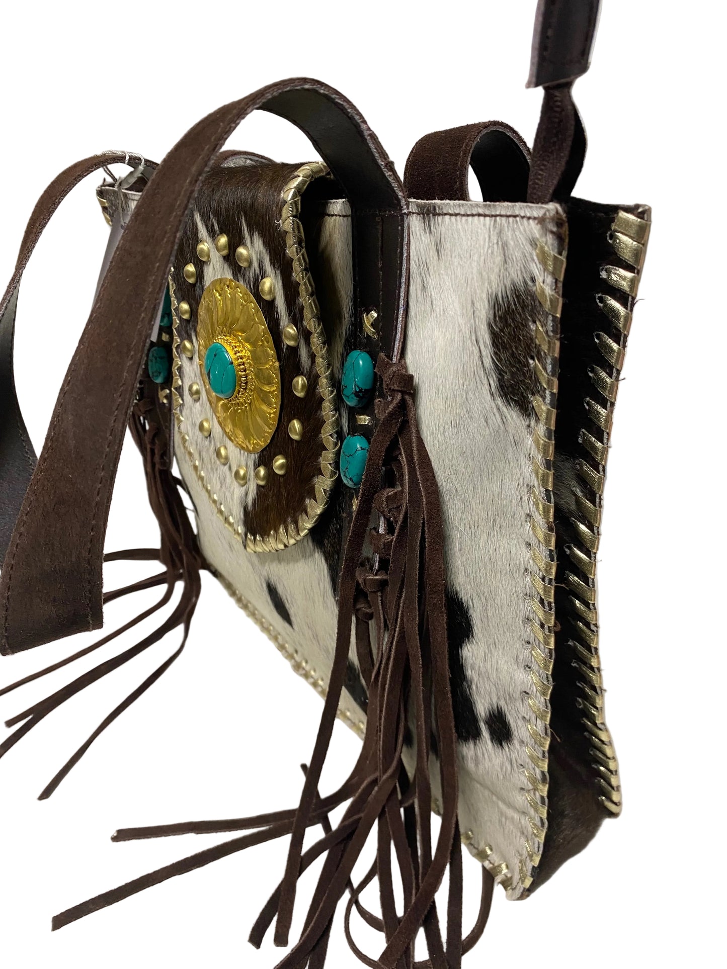 Borsa in pelle e cavallino