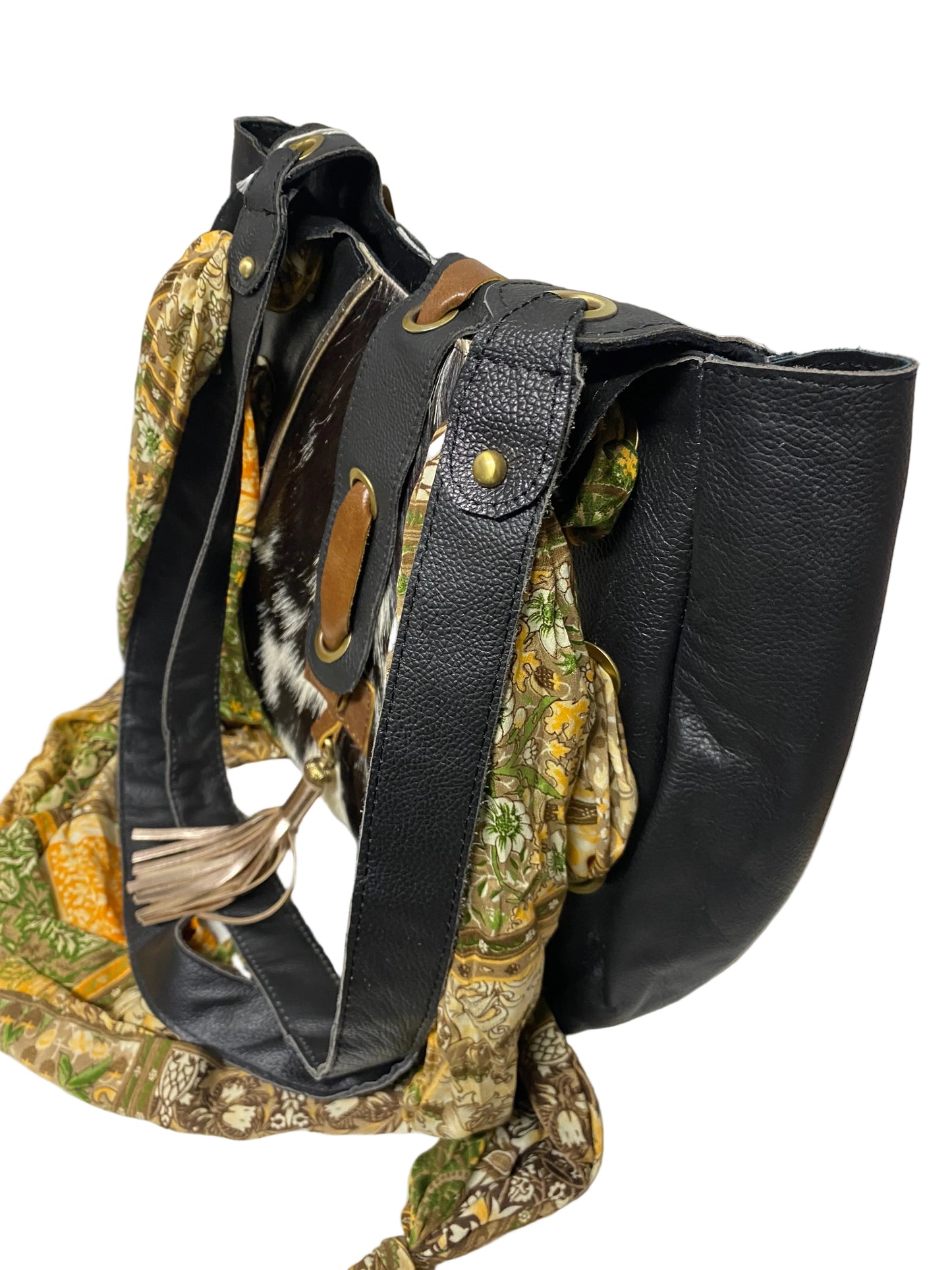 Borsa in pelle e cavallino