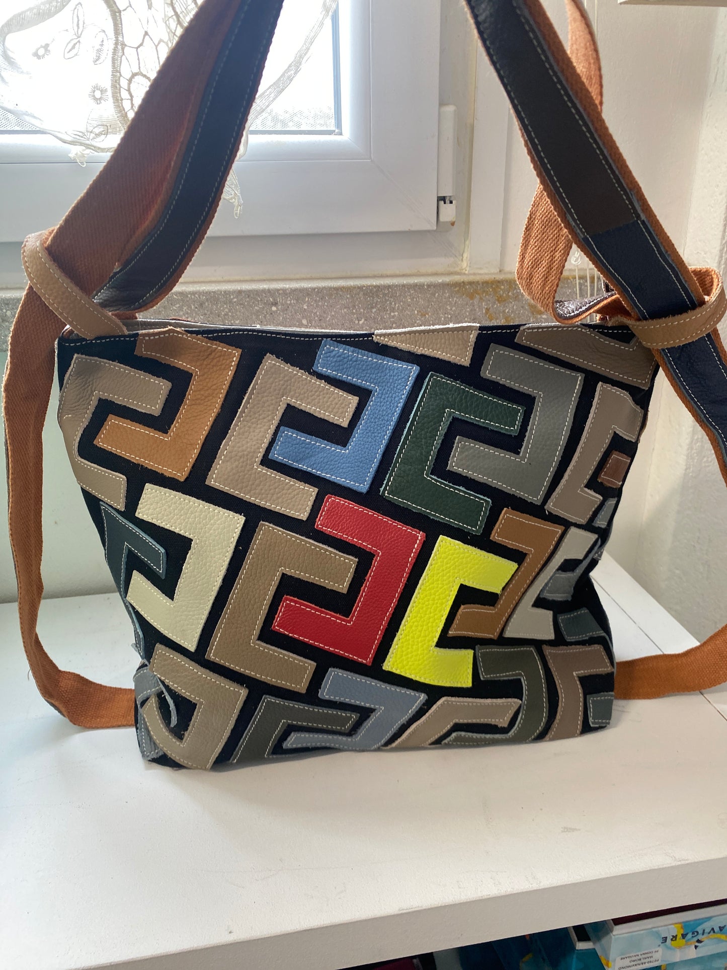 Borsa zaino in pelle