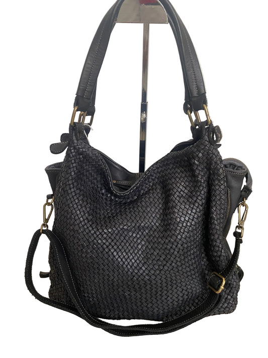 Borsa in pelle lavata