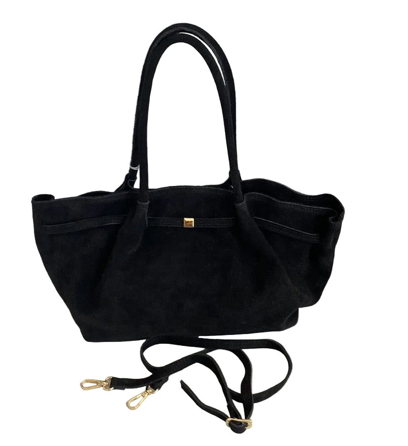 Borsa in pelle scamosciata