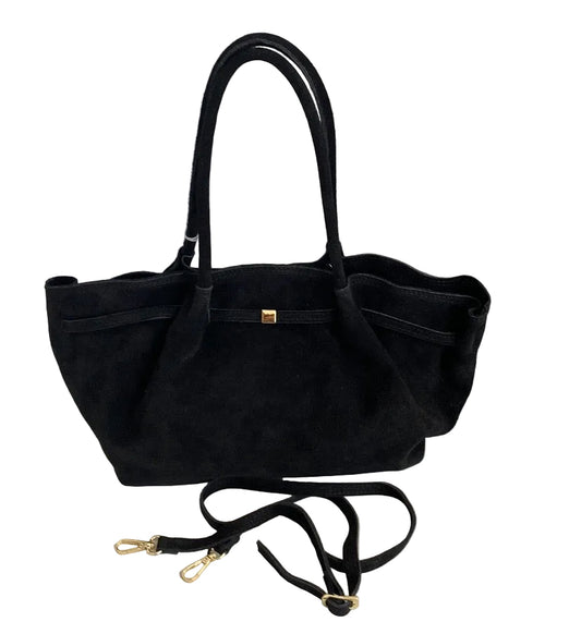 Borsa in pelle scamosciata