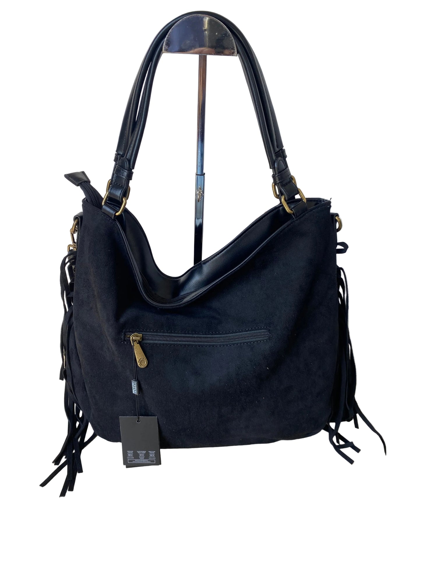 Borsa in similpelle scamosciata