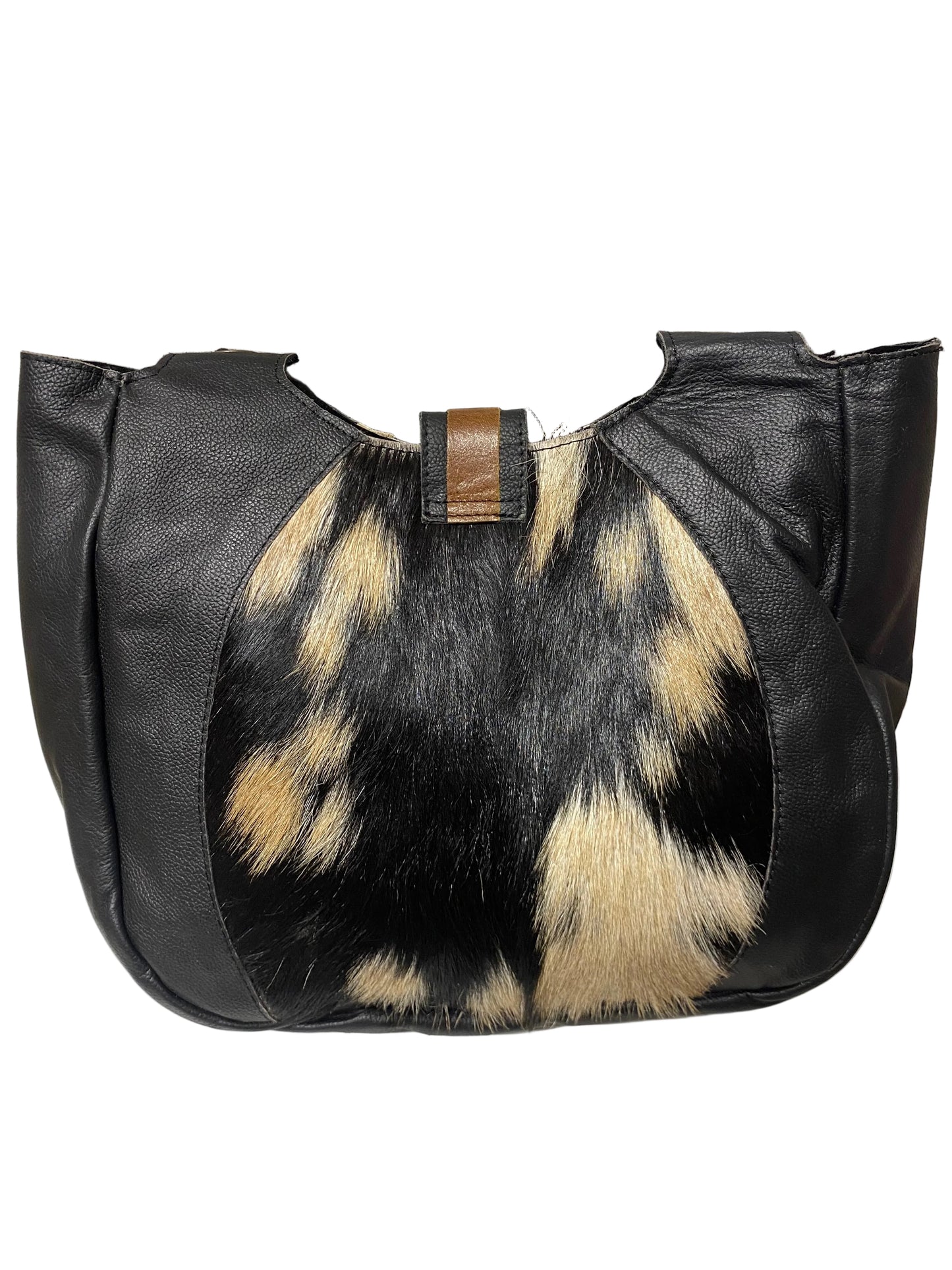 Borsa in pelle e cavallino