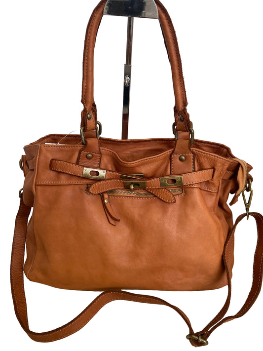 Borsa in pelle lavata